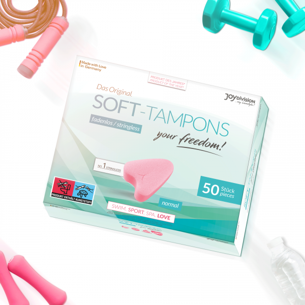 Soft Tampons Normal 50er Packung, auf Sport, Sauna, Schwimmen und Intimverkehr während der Menstruat