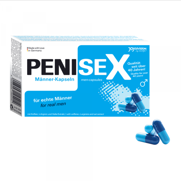 Penisex Männerkapseln (40 Stk.) - natürliches Potenzmittel | Luststeigerung für den Mann
