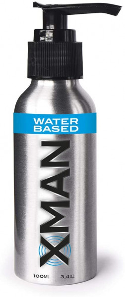 X-Man Waterbased in Aluminium Flasche mit Pump Dosierer
